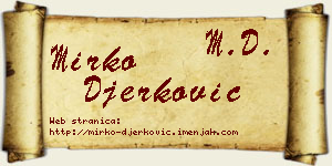 Mirko Đerković vizit kartica